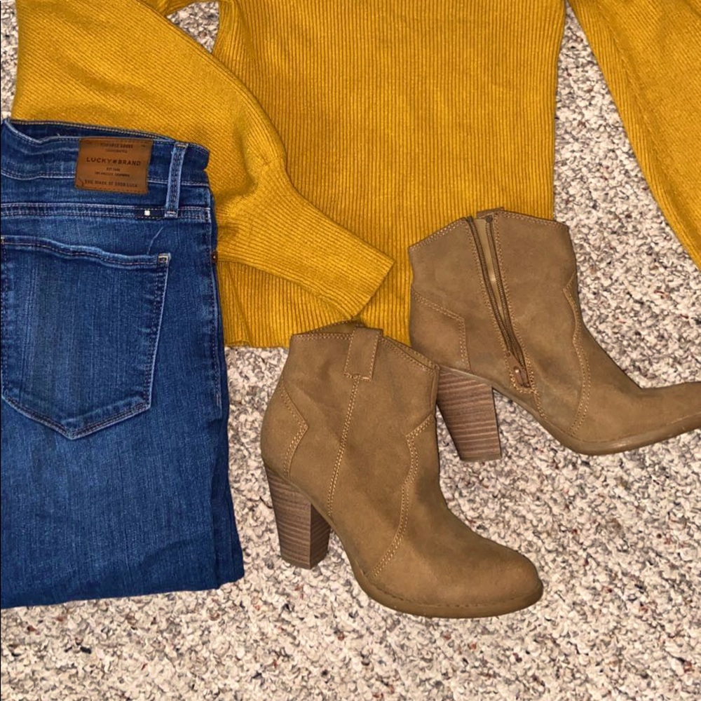 Tan booties for sale